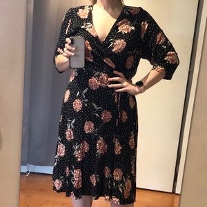 Torrid Jersey Faux Wrap Midi Dress, Size 2